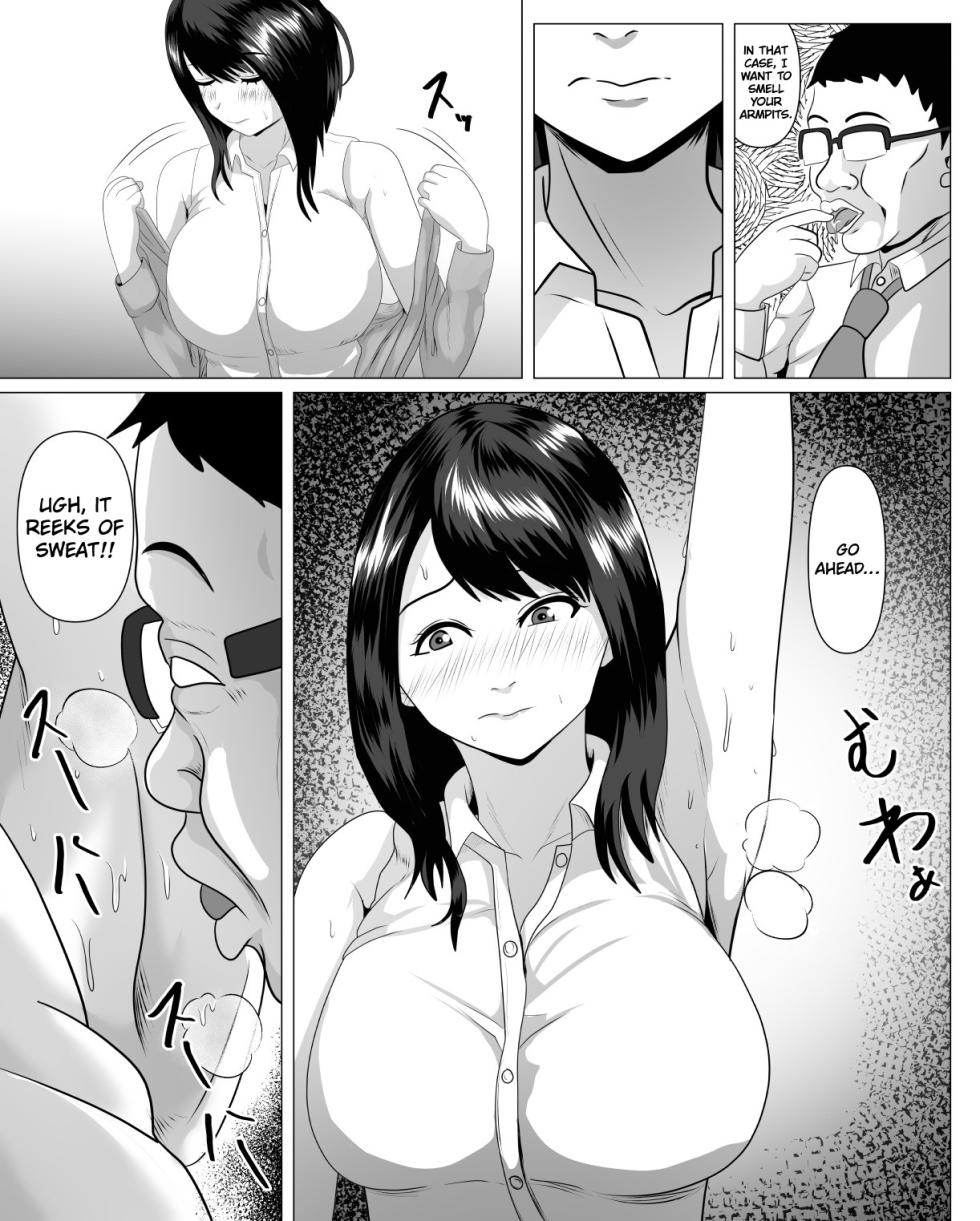 [Kemusi no Bansan Kai] Shanai Renai Shiteru Kanojo ga Sekuhara Jii ni Otosareru | My Office Romance Girlfriend Gets Corrupted by a Sexual-harassment Geezer [English] [MTL] - Page 12