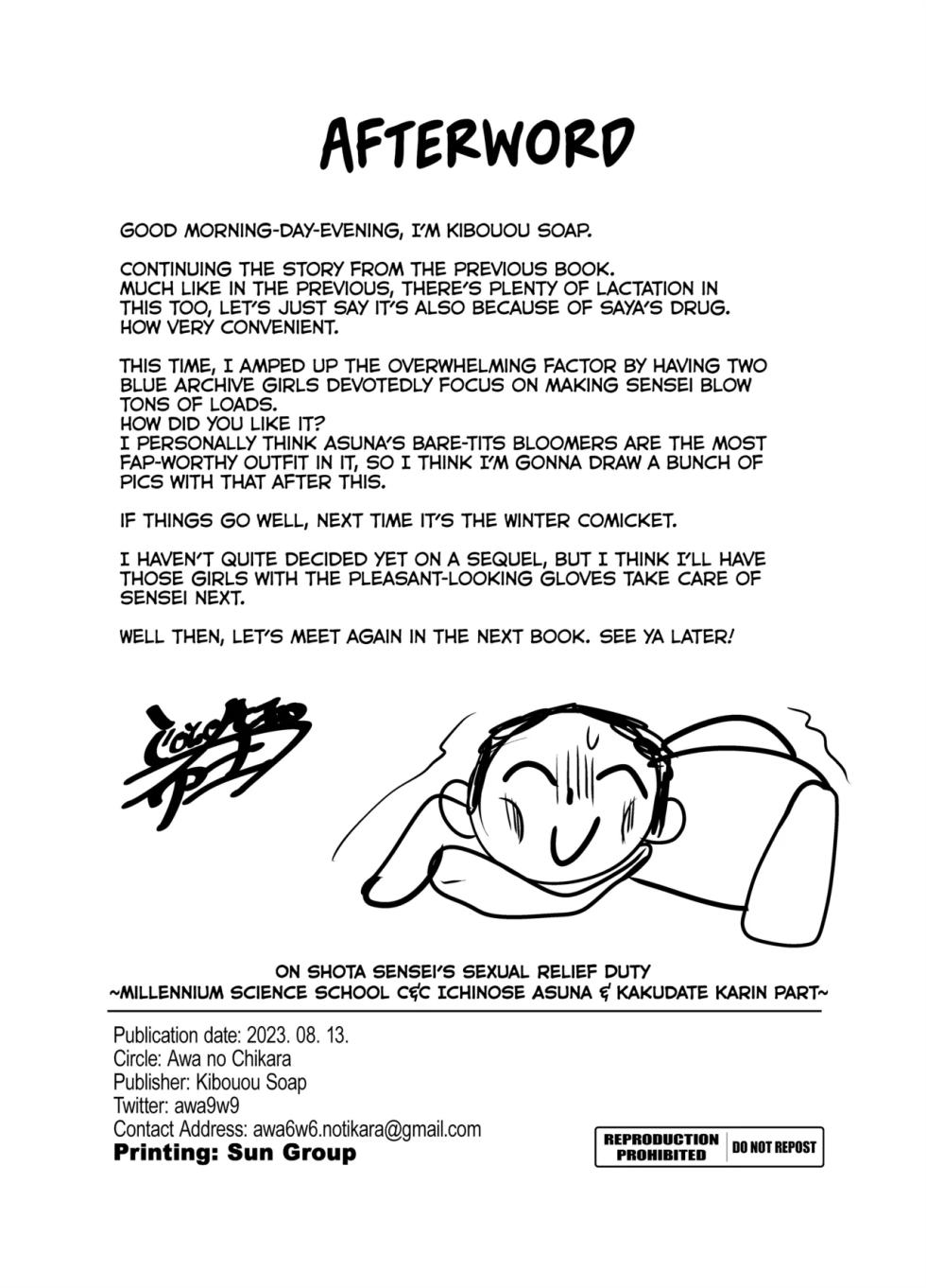 [Awa no Chikara (Kibouou Soap)] Shota Sensei no Seishori Touban Nisshi ~Millennium Gakuen C&C Ichinose Asuna Kakutate Karin Hen~ | On Shota Sensei’s Sexual Relief Duty ~ Millennium Science School C&C Ichinose Asuna & Kakudate Karin part~ (Blue Archive) [Indonesia] - Page 23