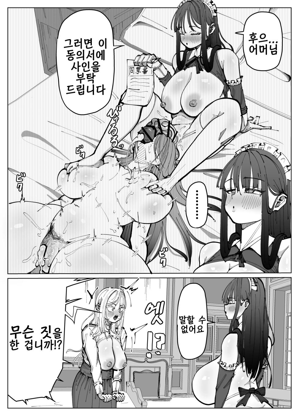 [atahutahutaba] Futanari Maid to Ojou-sama no Dosukebe Daisakusen | 후타나리 메이드와 아가씨의 씹음탕 대작전 [Korean] [Digital] - Page 13
