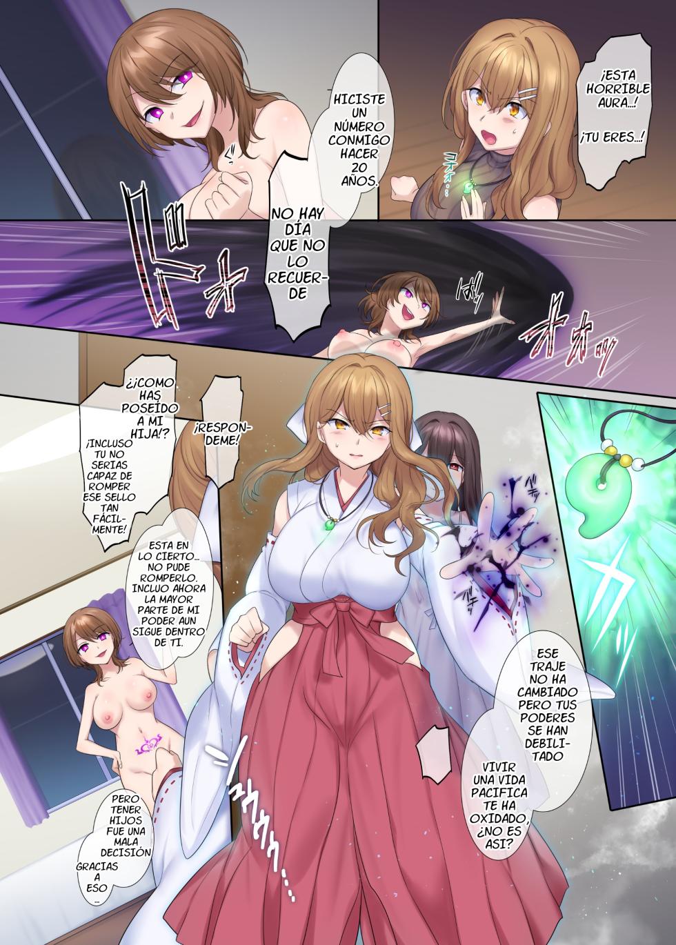 [Hyoui Lover (Hiiragi Popura, Hyoui Suki no Hito)] Fuukon no Taimafujo ~Oyako ga Akuryo ni Somari Nottorareru made~｜Doncella del Santuario Exorcista Sella un Alma ~Hasta que Madre e Hijas son Manchadas por un Espíritu Maligno~ [Spanish] [BigDaddy Scan] [Digital] - Page 33