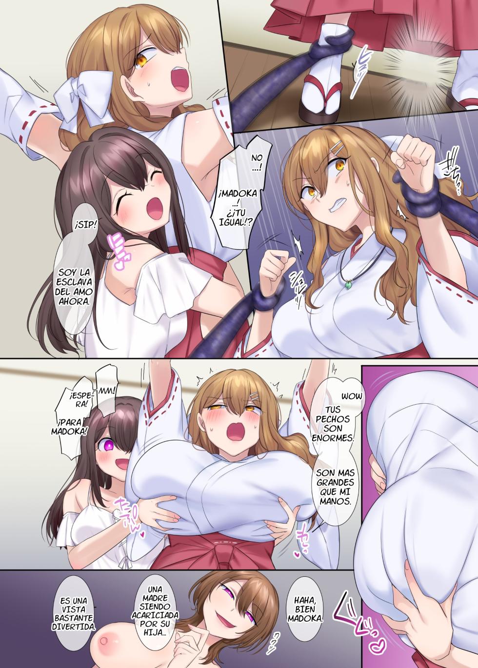 [Hyoui Lover (Hiiragi Popura, Hyoui Suki no Hito)] Fuukon no Taimafujo ~Oyako ga Akuryo ni Somari Nottorareru made~｜Doncella del Santuario Exorcista Sella un Alma ~Hasta que Madre e Hijas son Manchadas por un Espíritu Maligno~ [Spanish] [BigDaddy Scan] [Digital] - Page 35