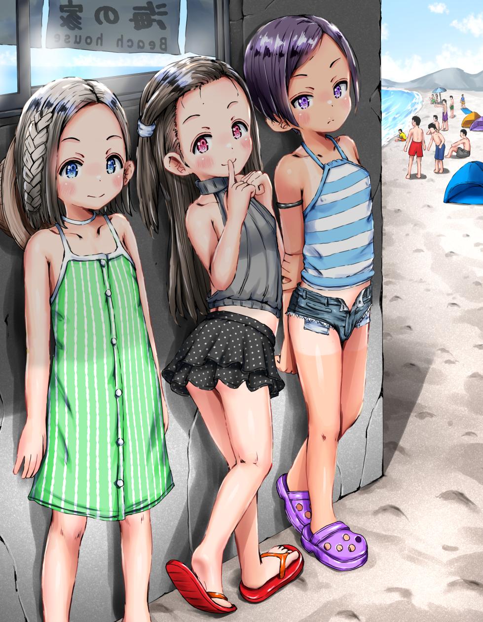 [ひ~げぇぽん] お盆休みですからね♬田舎に帰って海行って服脱いで露出しましょう♡( ＾ω＾ ) (2026-08-13 Pixiv Fanbox) - Page 1