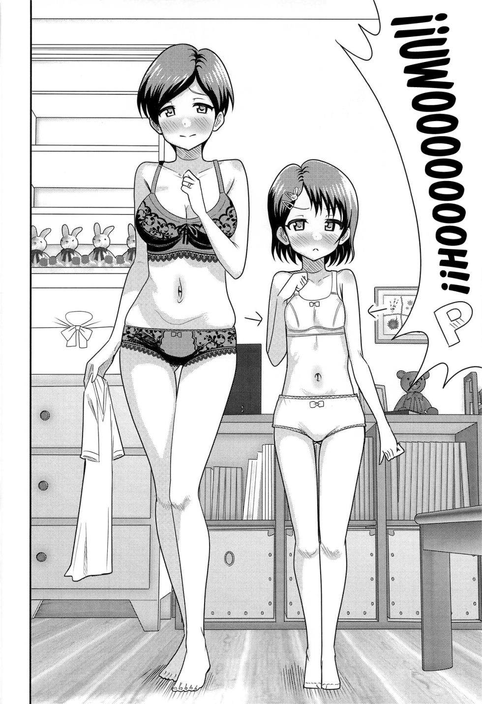 (COMIC1☆26) [Manjuu Kowai (Pizaman)] Sasaki Oyako no H na Taiketsu!! | ¡¡El enfrentamiento erótico entre la madre e hija Sasaki!! (THE IDOLM@STER CINDERELLA GIRLS) [Spanish] [Traducciones necesarias] - Page 13