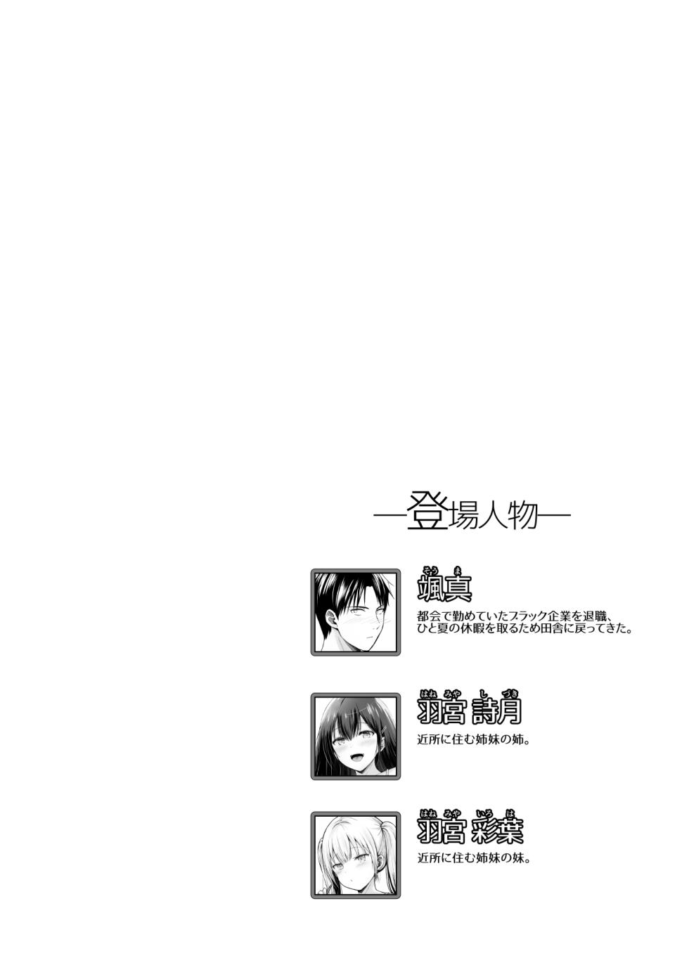 [Graphic L (Erun)] Natsuyasumi no Harem 2: Ane ~ Inaka de Shimai Harem! Yuutousei na Ane ni Amayakasa re Ecchi ~ [Chinese] - Page 2